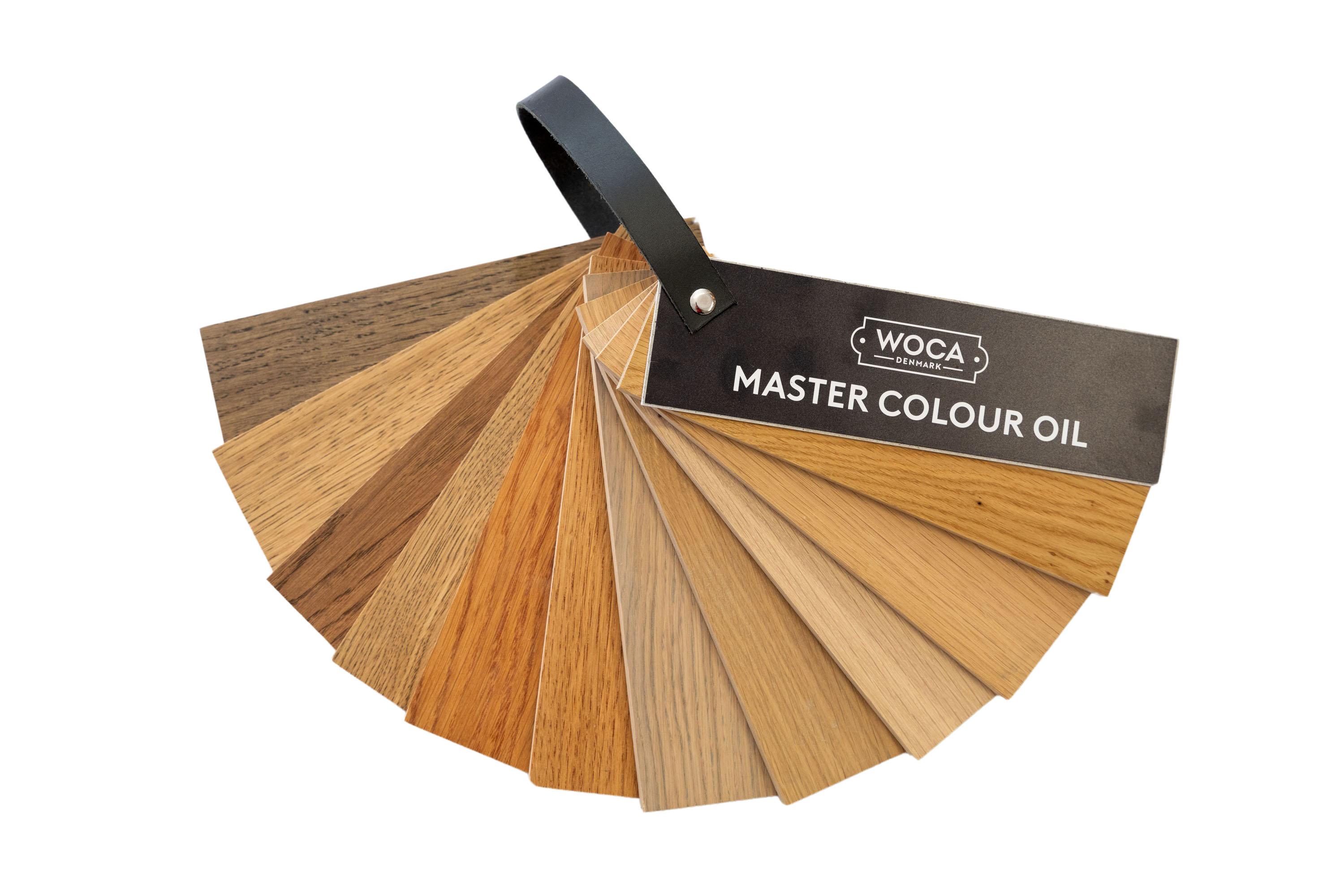 In unseren Shops stehen Farbfächer von WOCA Colour-Oil zur Verfügung